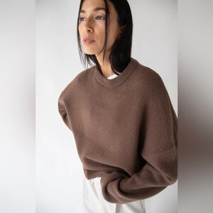 Oak + Fort Crewneck Sweater Brown - M
